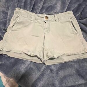 light green american eagle jean shorts